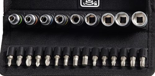 Image of WERA 05004018001 8100 SA 8 Zyklop Metric Metal Ratchet Set with Switch Lever, 28 Piece, 1 /4 inch Drive