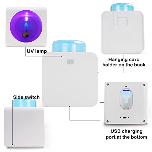 TAISHAN UV Toothbrush Sanitizer Holder，Sterilizer for All Toothbrushes with Mouthwash Cup,Toothbrush Holder for Bathroom Wall Mounted Wireless Charging，Touch Button Safety Feature, for Home and Travel - Thumbnail 6