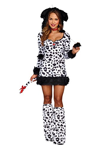 Dreamgirl Adult Dalmatian Costume, Womens Darling Dalmatian Halloween Costume - Medium