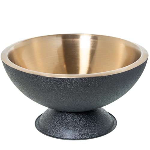 Vasque à bouteilles champagne et vin en acier inoxydable doré mat 43cm