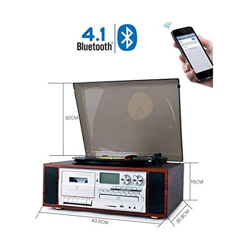 AURADO Tourne-disques Retro, Music Box Record Player, Valise Bluetooth Turntable for Vinyl Record, 3-Speed Turntable… - Les Beatles, Paul McCartney, John Lennon, RIngo Starr, George Harrison AURADO Tourne-disques Retro, Music Box Record Player, Valise Bluetooth Turntable for Vinyl Record, 3-Speed Turntable… – Image 4