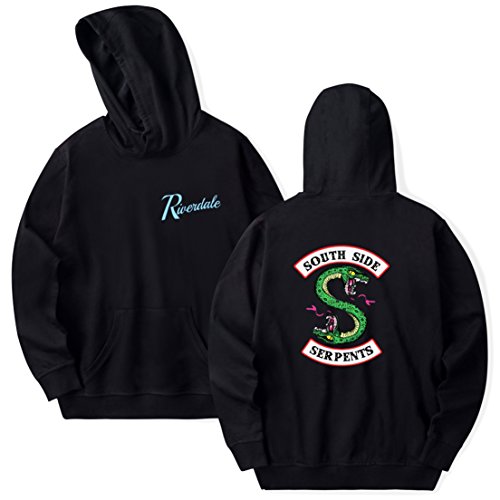 OLIPHEE Hombre Sudaderas con Capucha con Serpiente Impresa de Riverdale para Hombre logohei-M-A