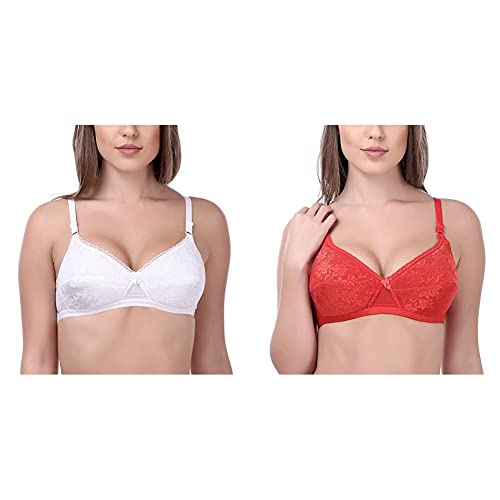 Image of Softline Butterfly Non-Wired Padded Non Wired Bra Pack of 2
