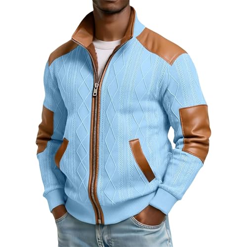 Veste polaire homme doublure sherpa thermique à texture diamant chic