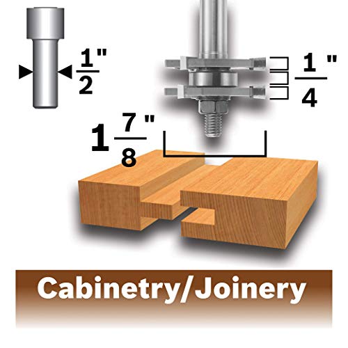 Bosch 84624MC 1-7/8 In. x 1/4 In. Carbide-Tipped Tongue and Groove Router Bit - Thumbnail 5