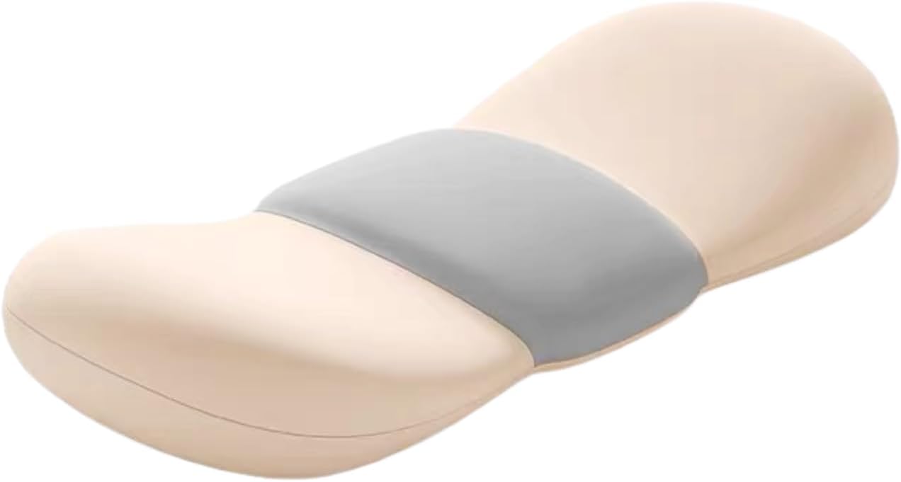 Gift for Wife: Luxury Lumbar Support Pillow for Bed Ergonomic Contour Design for Lower Back Pain Relief, Perfect for Side & Back Sleepers, Spine Alignment Cushion (Beige)