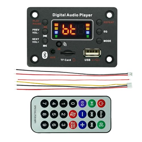 Módulo Receptor de Audio MP3 para Coche - Inalámbrico de Módulo de Sonido - Componente Electrónico Reproductor Digital Estable para Aficionados Adultos y Principiantes