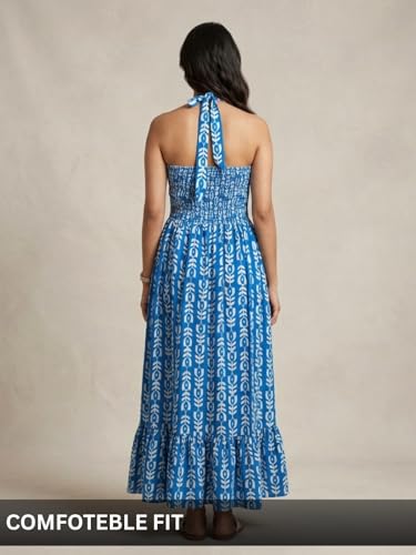 Image of Leriya Fashion Dress for Woman | Elegant Floral Printed | Western Dress for Women | One Piece Maxi | Rayon Western | Women Party