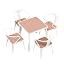 White - Table & 4 Chairs