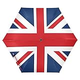 ALAZA United Kingdom Uk Flag 3 Folds Auto Open Close Umbrella Travel Folding Umbrellas