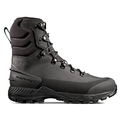 Mammut Blackfin Leather High GTX Men, Botas de montañismo Hombre, Negro, 43 1/3 EU