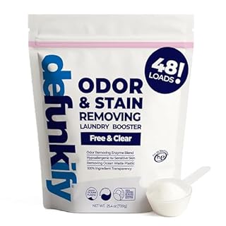 Enzyme Laundry Booster Additive, Unscented. 48 Load Laundry Sanitizer Detergent, Color Safe Fabric Active Enzyme Washing Soda Detergent Cleaner. Powdered Stain Treater & Odor Remover Booster Treatment