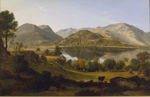 Ullswater tôt le matin par Glover affiche impression toile grand format peinture huile