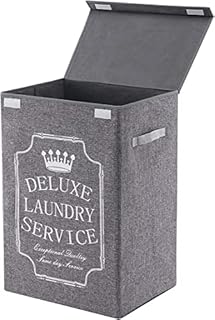 YOUDENOVA Slim Laundry Basket with Lid Tall Thin Laundry Hamper Collapsible Laundry Bags Big Storage Basket Bin for Clothes Washing Bedroom