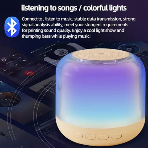 Wireless Charger Night Light Lamp – Smart LED Bedside Lamp with Bluetooth Speaker, APP Control, Dimmable RGB Mood Light, Fast Charging for Bedroom, Office, Home Décor 6 41kEqXZQ4fL