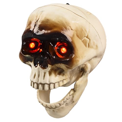 Voz espeluznante en calaveras decorativas de Halloween para asustar visitas 2