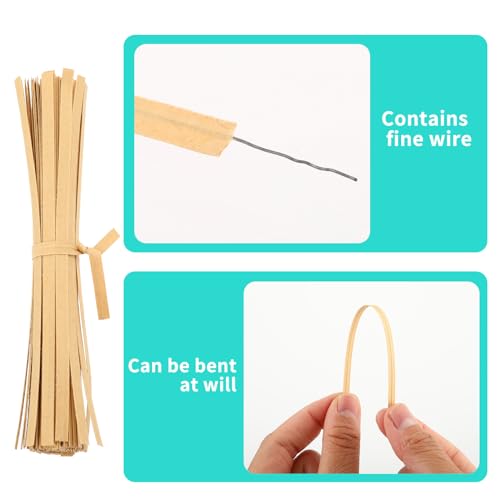 Teaaha 1000 PCS 4.7" Paper Twist Ties Reusable Bag Tie Wires Foil Ties Friendly Treat Bags Coffee Bags Snacks Cake Pops Party Favors - Image 3