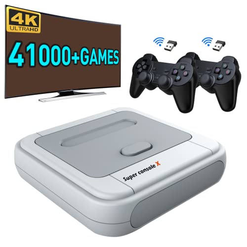 Kinhank Super Console X Video Game Console Built in 41,000+ Games,with 2 Gamepads,Game Consoles for 4K TV Support HDMI/AV Output, Support 5 Players,LAN/WiFi,Gifts for Men Who Have Everything,128G…