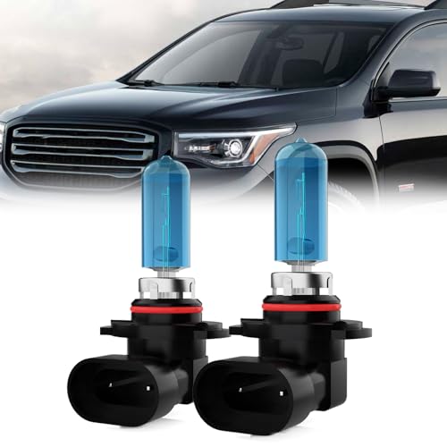 Image of Headlight Bulbs Compatible With GMC Acadia 2013-2019, 9012 High Low Beam Halogen Light Bulb Combo, Super Bright 6000K White, Plug and Play, Pack of 2