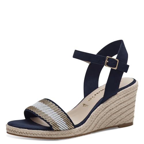 Tamaris Donna 1-28329-42, Sandali con Zeppa, Blu Navy, 37 EU