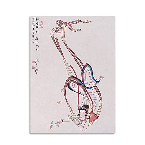 CoolChange Affiche Bouddhiste sur Plaque en Mousse Rigide | Poster Traditionnel Chinois 30x42cm