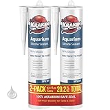 Kraken Bond Aquarium Silicone Sealant Clear - (2x10.1 fl. oz.) 100% Waterproof Aquarium Safe Silicone, Non-Toxic Fish Tank Safe Sealant, Fast Curing and Strong Adhesion, 2 Pack