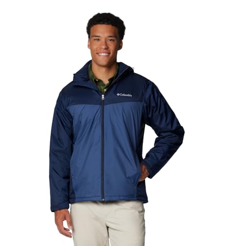 Columbia Men's Glennaker II Sherpa Lined Jacket, Collegiate Navy/Dark Mountain, XX-Large