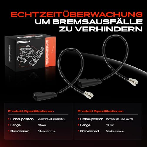 Frankberg 2x Warnkontakt 2-Polig Vorne Kompatibel mit Tourneo Custom V362 Bus F3 2.0L 2.2L 2012-2024 Transit V363 Bus FAD FBD 2.0L 2.2L 2013-2024 Replace# 1781726