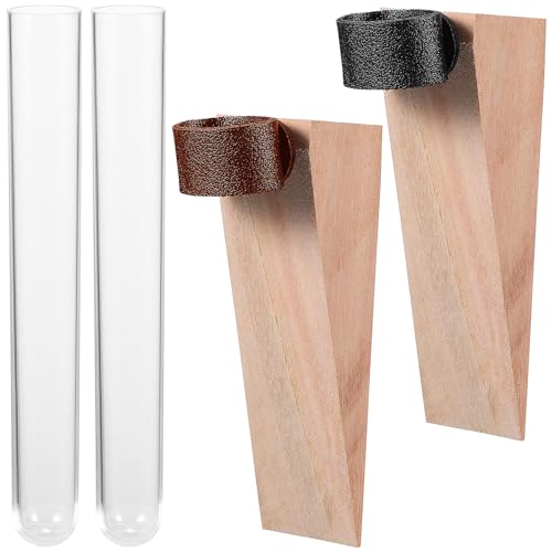 CONGARTENO 2セット 水耕用壁掛けプラントチューブ 観葉植物伝播用ホルダー 室内吊るす花瓶 省スペース水栽培容器オフィス 自宅装飾用