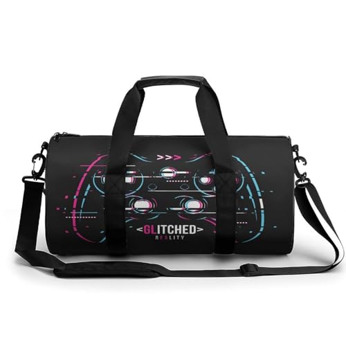 Sac de voyage manette de jeu noire duffel bag de camping et week-end