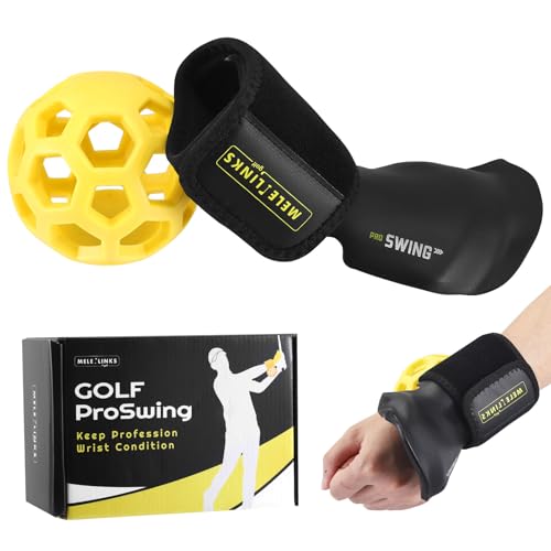 Neulriscn Golf Swing Trainer Ball, Golf Training Aids, Golf Swing Trainer for Posture Correction, Smart Ball Posture Corrector with Corrective Wristband, Wrist Trainer for Golfer Beginners Practice