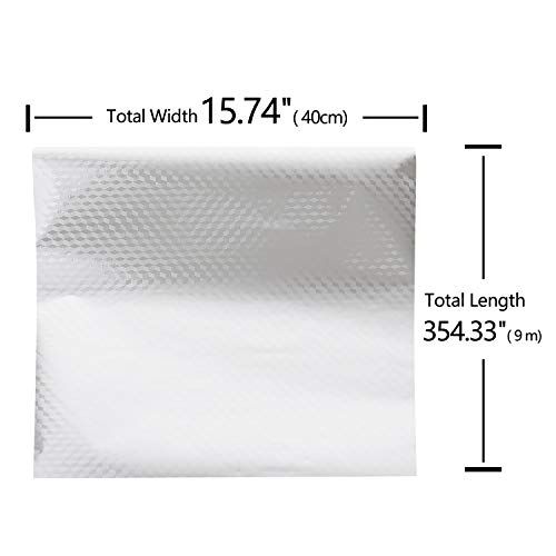 Veelike 15.74¡Á354.33 Inches Stainless Steel Contact Paper Removable Wallpaper Peel And Stick Oil-Proof Rust Resistant Self Adhesive Film For Refrigerators Washing Machines Dishwashers Microwave Oven #TOP6