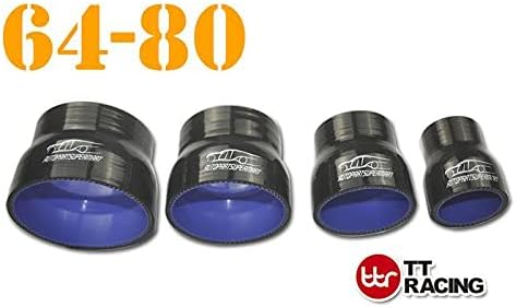 4ply Silicone Straight Reducer Coupler Hose Coupling 64mm - 80mm (2 1/2"- 3 1/8")