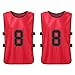 Karlak 12 PCS Adults Soccer Pinnies Quick Drying Football Team Jerseys Youth Sports Scrimmage Soccer Team Training Numbered Bibs Practice Sports Vest
