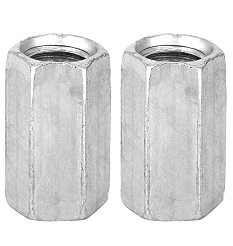 10pz Dado Esagonale Lungo M8 Dado a Manicotto in Acciaio al Carbonio Zincato Distanziali Filettati di Fissaggio (M8x20)