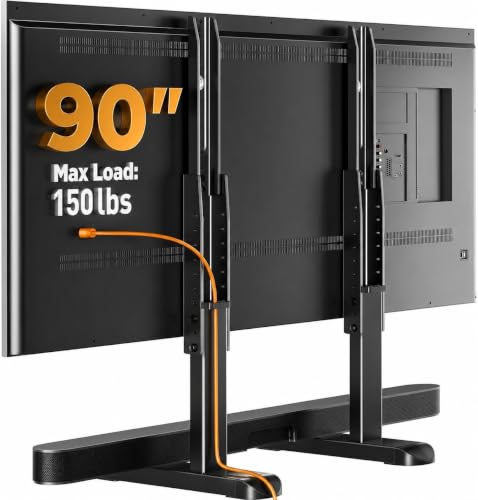 Image of Perlegear Universal TV Stand Legs for Most 37-86 90 Inch TVs up to 150 lbs, Height Adjustable TV Legs Replacement Suitable for Soundbar, Table Top Stand Base Max VESA 800 x 500mm, PGTVS20
