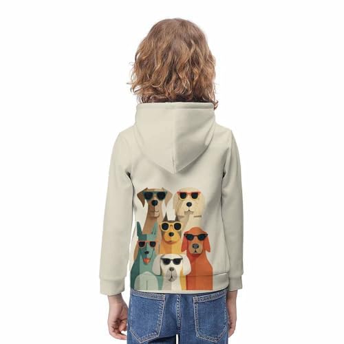 Pull à capuche imprimé 3D enfants pour le confort des garçons et filles