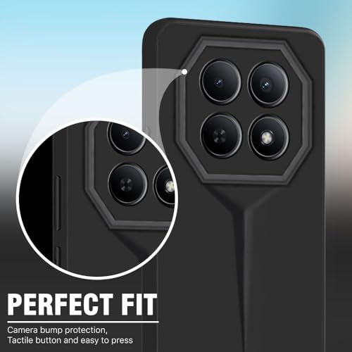 Image of WOW IMAGINE Back Cover for Mi Redmi Note 15 5G 2025 | Poco M8 5G | Blade Series Ultra Thin Case with Lightweight Design | Camera Protection | Soft Matte Silicone Flexible Mobile Case - Black