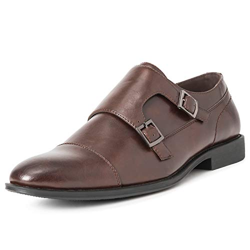 Queensbury Zapatos de piel George Formalrk Smart Office Hebilla para Hombres 10 Reino Unido marrón