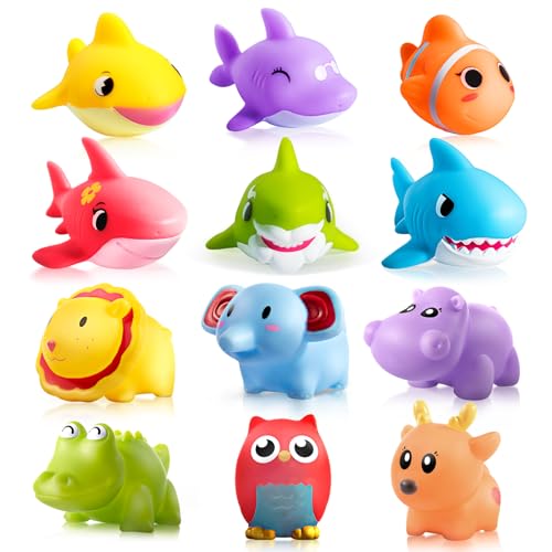 Image of Hely Cancy Bath Toys for Kids - No Hole Baby Toys for 1 Year Old Infant Boys Girls, Shower Water Pool Toys