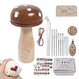 Base de soutien stable : le kit de patchs à tricoter dispose d'un champignon à repriser robuste en bois de hêtre, qui fournit une base de support stable pour réparer les trous dans les tissus tricotés, assurant une réparation en douceur du fil et améliorant la durabilité de vos vêtements lors des projets de tricot
