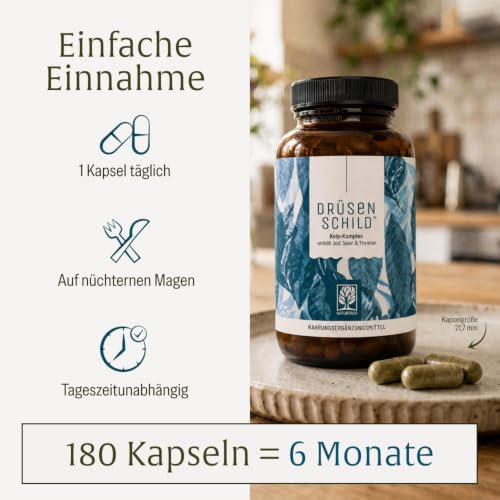 NATURTREU® Jod Selen Komplex Kapseln - 150µg Jod aus Braunalgen