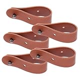 FRCOLOR 5個レザーコードオーガナイザー ケーブル ストラップ付き ワイヤー整理 デスク周りの収納に適用 クリスマスプレゼント用詰め物にも