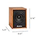Electrohome Huntley Powered Bookshelf Speakers with Built-in Amplifier and 3