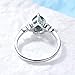 1.25ct Natural Moss Agate Ring Sterling Silver Pear Shaped Engagement Ring Unique Aquatic Green Agate Promise Wedding Ring for Woman Green Gemstone Ring Anniversary Gift,Size from 4-10,with Gift Box