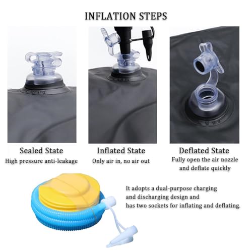 Sofá inflable y sillón con reposapiés marrón y bomba de pie incluida 5