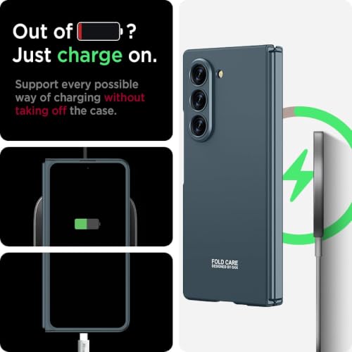 Image of TechTrendz Hard PC Ultra Slim Matte Case for Samsung Galaxy Z Fold 8 Ultra, Shockproof Anti Scratch Protective Cover with Wireless Charging Compatible with Z Fold 8 Ultra 5G (Empty Mountain Green)