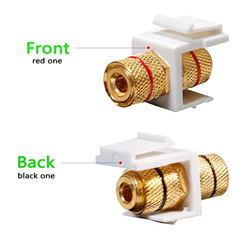 image for UVOOI Banana Jack Binding Post Keystone Jack Inserts Connector for Spe