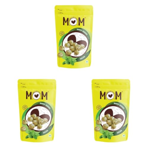 Image of MOM - Meal of the Moment, Roasted Pudina Makhana, 52g /65g - Gluten Free | Anti Oxidants | MSG Free | Zero Trans Fat | No added Preservatives and No artificial Flavours (Pack of 3)