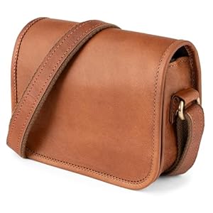 Berliner Bags Vintage Schultertasche Lisbon, kleine Umhängetasche aus Leder für Damen